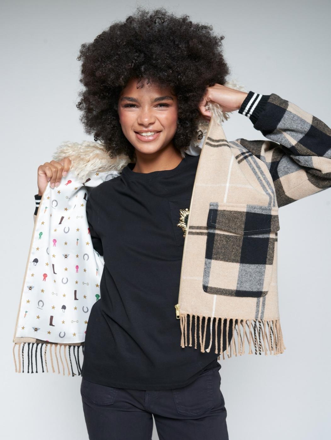 chaqueta 32632 cuadros