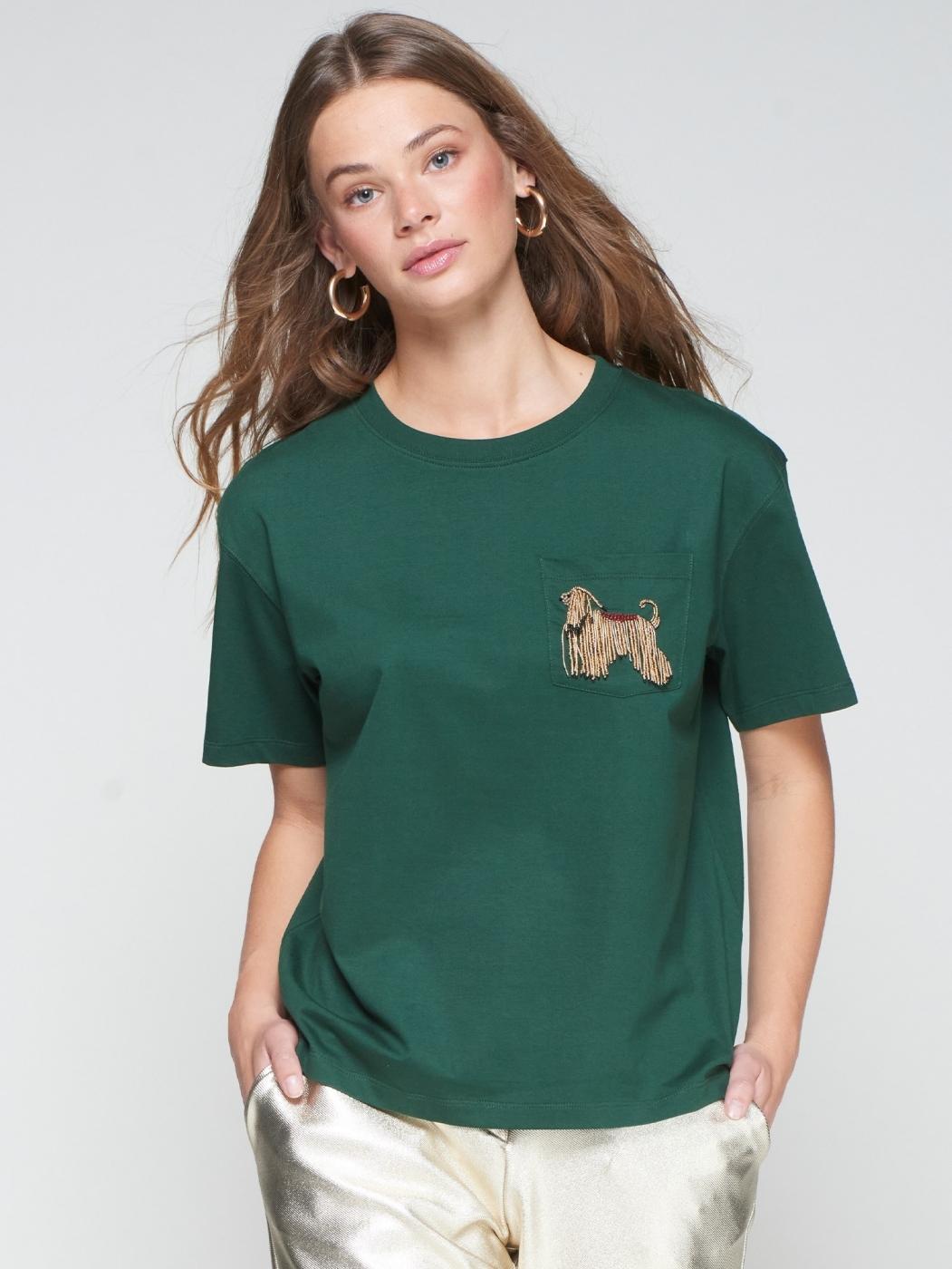 camiseta 32944 perro verde