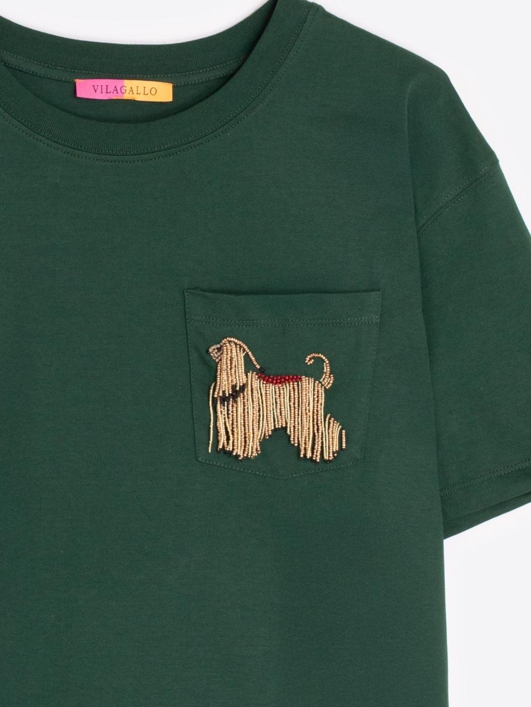 camiseta 32944 perro verde